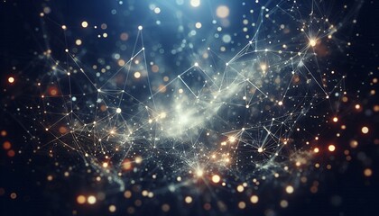 Abstract digital background of points and lines with glowing plexus