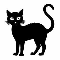 Obraz premium Halloween Cat Bundle Cut File, Cat Witch Svg, Clipart, Vector SVG 