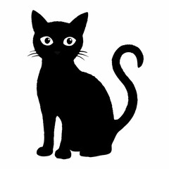 Obraz premium Halloween Cat Bundle Cut File, Cat Witch Svg, Clipart, Vector SVG 