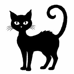 Obraz premium Halloween Cat Bundle Cut File, Cat Witch Svg, Clipart, Vector SVG 