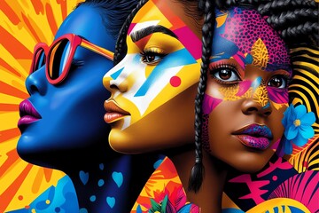 Charity campaigns designed to engage the youth, illustrated with modern, vibrant visuals that appeal to younger generations