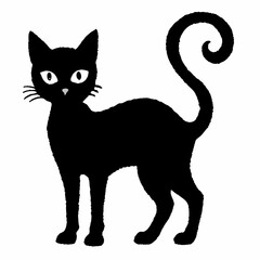 Obraz premium Halloween Cat Bundle Cut File, Cat Witch Svg, Clipart, Vector SVG 