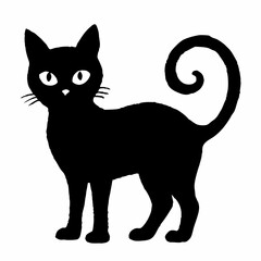 Obraz premium Halloween Cat Bundle Cut File, Cat Witch Svg, Clipart, Vector SVG 