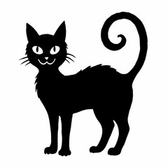Obraz premium Halloween Cat Bundle Cut File, Cat Witch Svg, Clipart, Vector SVG 