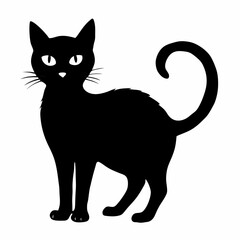 Obraz premium Halloween Cat Bundle Cut File, Cat Witch Svg, Clipart, Vector SVG 