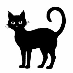 Halloween  vector SVG Cut Files for Cricut, Cat Silhouette, Black Cat Svg, Spooky Svg