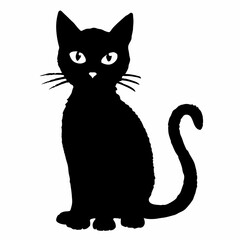 Halloween  vector SVG Cut Files for Cricut, Cat Silhouette, Black Cat Svg, Spooky Svg
