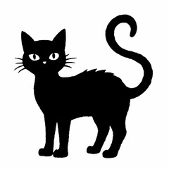 Obraz premium Halloween vector SVG Cut Files for Cricut, Cat Silhouette, Black Cat Svg, Spooky Svg