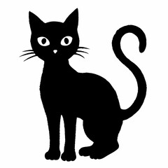 Halloween  vector SVG Cut Files for Cricut, Cat Silhouette, Black Cat Svg, Spooky Svg