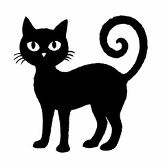 Halloween  vector SVG Cut Files for Cricut, Cat Silhouette, Black Cat Svg, Spooky Svg
