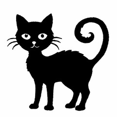 Halloween  vector SVG Cut Files for Cricut, Cat Silhouette, Black Cat Svg, Spooky Svg