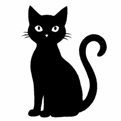 Halloween  vector SVG Cut Files for Cricut, Cat Silhouette, Black Cat Svg, Spooky Svg