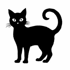 Halloween  vector SVG Cut Files for Cricut, Cat Silhouette, Black Cat Svg, Spooky Svg