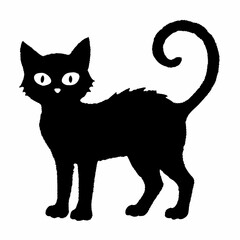 Halloween  vector SVG Cut Files for Cricut, Cat Silhouette, Black Cat Svg, Spooky Svg