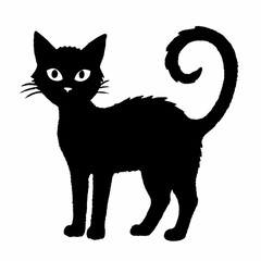 Halloween  vector SVG Cut Files for Cricut, Cat Silhouette, Black Cat Svg, Spooky Svg