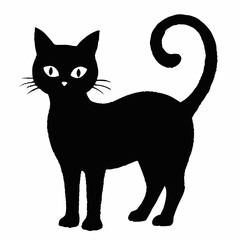 Halloween  vector SVG Cut Files for Cricut, Cat Silhouette, Black Cat Svg, Spooky Svg