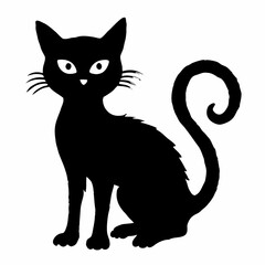 Halloween  vector SVG Cut Files for Cricut, Cat Silhouette, Black Cat Svg, Spooky Svg