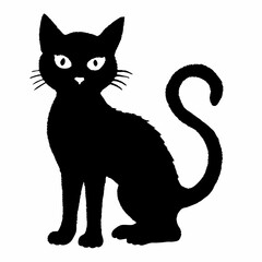 Halloween  vector SVG Cut Files for Cricut, Cat Silhouette, Black Cat Svg, Spooky Svg