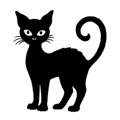 Halloween  vector SVG Cut Files for Cricut, Cat Silhouette, Black Cat Svg, Spooky Svg