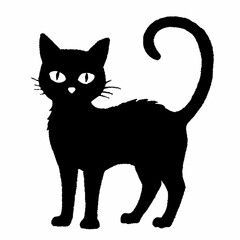 Halloween  vector SVG Cut Files for Cricut, Cat Silhouette, Black Cat Svg, Spooky Svg