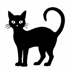 Halloween  vector SVG Cut Files for Cricut, Cat Silhouette, Black Cat Svg, Spooky Svg