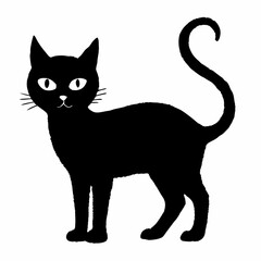 Halloween  vector SVG Cut Files for Cricut, Cat Silhouette, Black Cat Svg, Spooky Svg