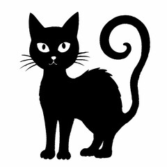 Halloween  vector SVG Cut Files for Cricut, Cat Silhouette, Black Cat Svg, Spooky Svg