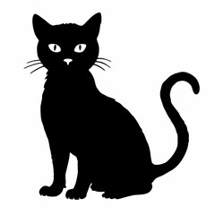 Obraz premium Halloween Cat Bundle Cut File, Cat Witch Svg, Clipart, Vector SVG 