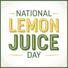 Fototapeta premium national lemon juice day