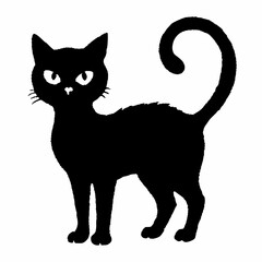 Obraz premium Halloween Cat Bundle Cut File, Cat Witch Svg, Clipart, Vector SVG 