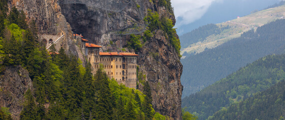 Sumela Monastery (Turkish: Sümela Manastırı) is a Greek Orthodox monastery, in the Maçka...