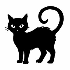 Fototapeta premium Halloween Cat Bundle Cut File, Cat Witch Svg, Clipart, Vector SVG 