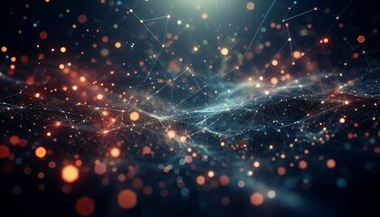 Obraz premium Abstract digital background of points and lines with glowing plexus