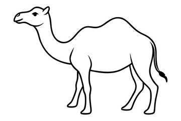 Camel Silhouette Vector Illustration - SVG, Cricut Files, Clipart & T-Shirt Graphics for Desert-Themed Designs