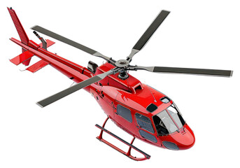PNG  Red helicopter on white background