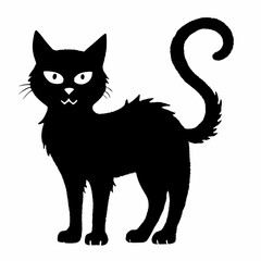 Obraz premium Halloween Cat Bundle Cut File, Cat Witch Svg, Clipart, Vector SVG 