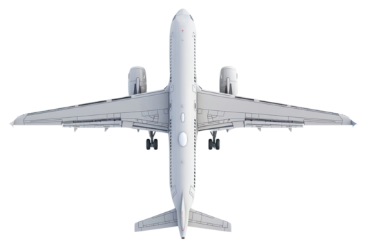 PNG  Airplane top view isolated white
