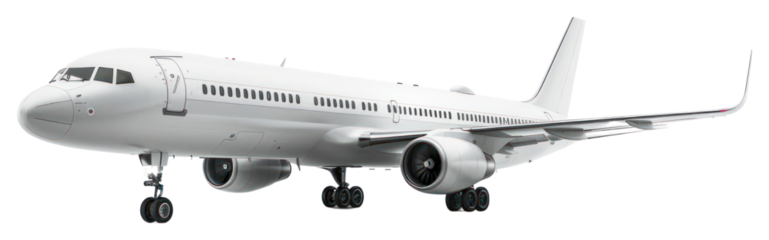 PNG  Modern commercial jet airplane isolated