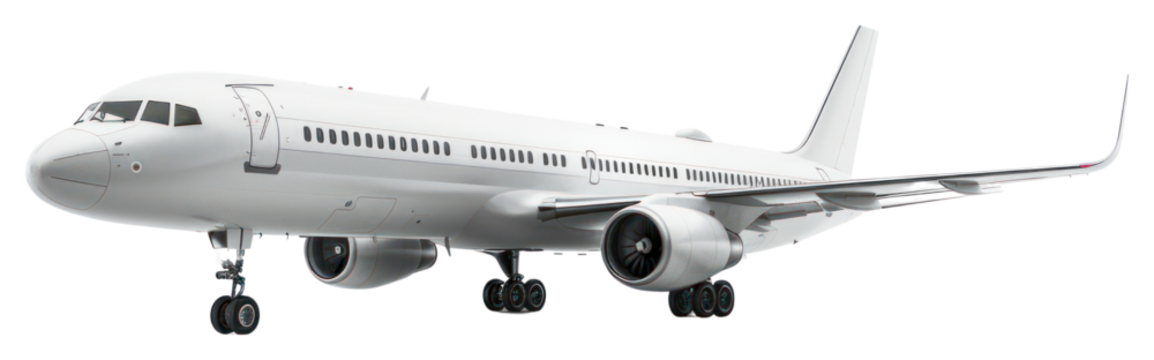 PNG  Modern commercial jet airplane isolated