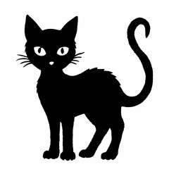 Fototapeta premium Halloween Cat Bundle Cut File, Cat Witch Svg, Clipart, Vector SVG 