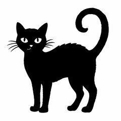 Obraz premium Halloween Cat Bundle Cut File, Cat Witch Svg, Clipart, Vector SVG 