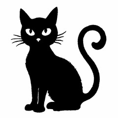 Halloween vector SVG Cut Files for Cricut, Cat Silhouette, Black Cat Svg, Spooky Svg