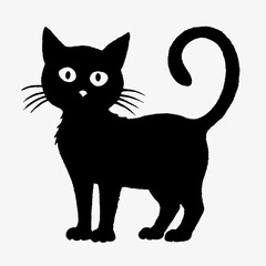 Halloween vector SVG Cut Files for Cricut, Cat Silhouette, Black Cat Svg, Spooky Svg