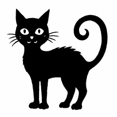Halloween vector SVG Cut Files for Cricut, Cat Silhouette, Black Cat Svg, Spooky Svg