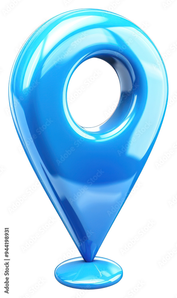 Wall mural png blue 3d location pin icon