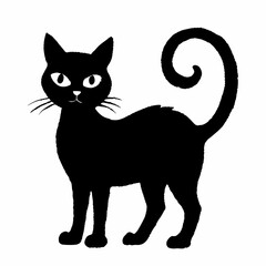 Halloween vector SVG Cut Files for Cricut, Cat Silhouette, Black Cat Svg, Spooky Svg