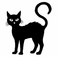 Halloween vector SVG Cut Files for Cricut, Cat Silhouette, Black Cat Svg, Spooky Svg