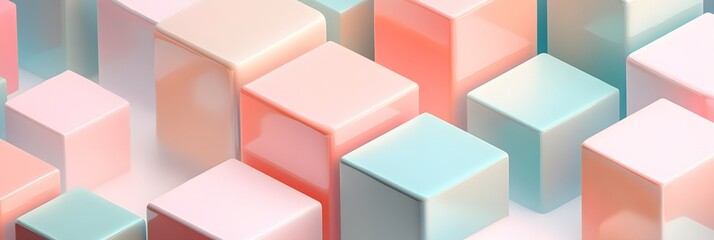 Obraz premium retro cube abstract background pattern pastel tone