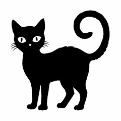 Obraz premium Halloween vector SVG Cut Files for Cricut, Cat Silhouette, Black Cat Svg, Spooky Svg