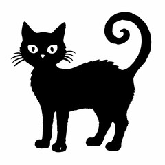 Halloween vector SVG Cut Files for Cricut, Cat Silhouette, Black Cat Svg, Spooky Svg